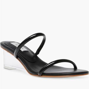 Brand New Steve New York Isidora clear wedge size 9